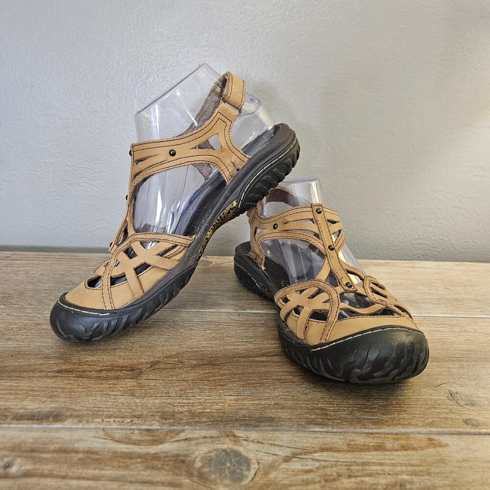 Jambu All Terra Leather Gladiator Women 7.5M Hiking Sandals Gorpcore GranolaGirl
